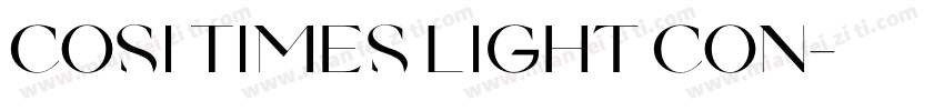 cosi Times Light Con字体转换